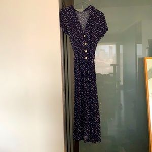 Aritzia Shirt Dress in classic navy/birch size S